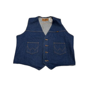 Wrangler Men's Denim Vest Size XL